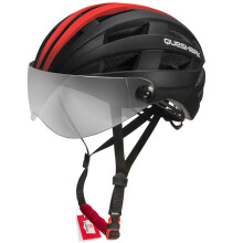 Casque de vélo ultraléger pour homme (58 cm - 64 cm, noir et rouge), amovible, pour VTT, vélo de route,