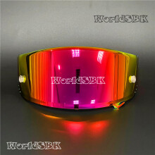 (Roségold) Motorradhelmlinse UV-Schutz PC-Visierlinse Modellkoffer für SHOEI X14 X-14 Z7 Z-7 X-Spirit