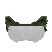 (OD Clear Lens) VULPO Justerbar Tactical Helmet Flip Goggles Airsoft Paintball FAST hjälm Vindtät