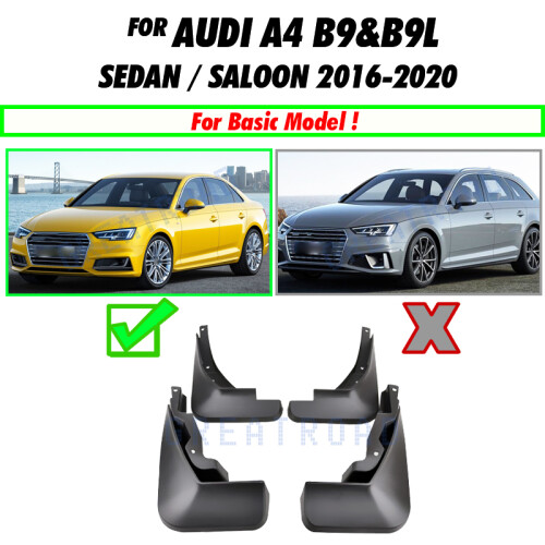 (2016-2020) Set Molded mudguards Audi A4 B9 2016 17 18 2019 2020 Mudguards Splashguards Mudguards Front