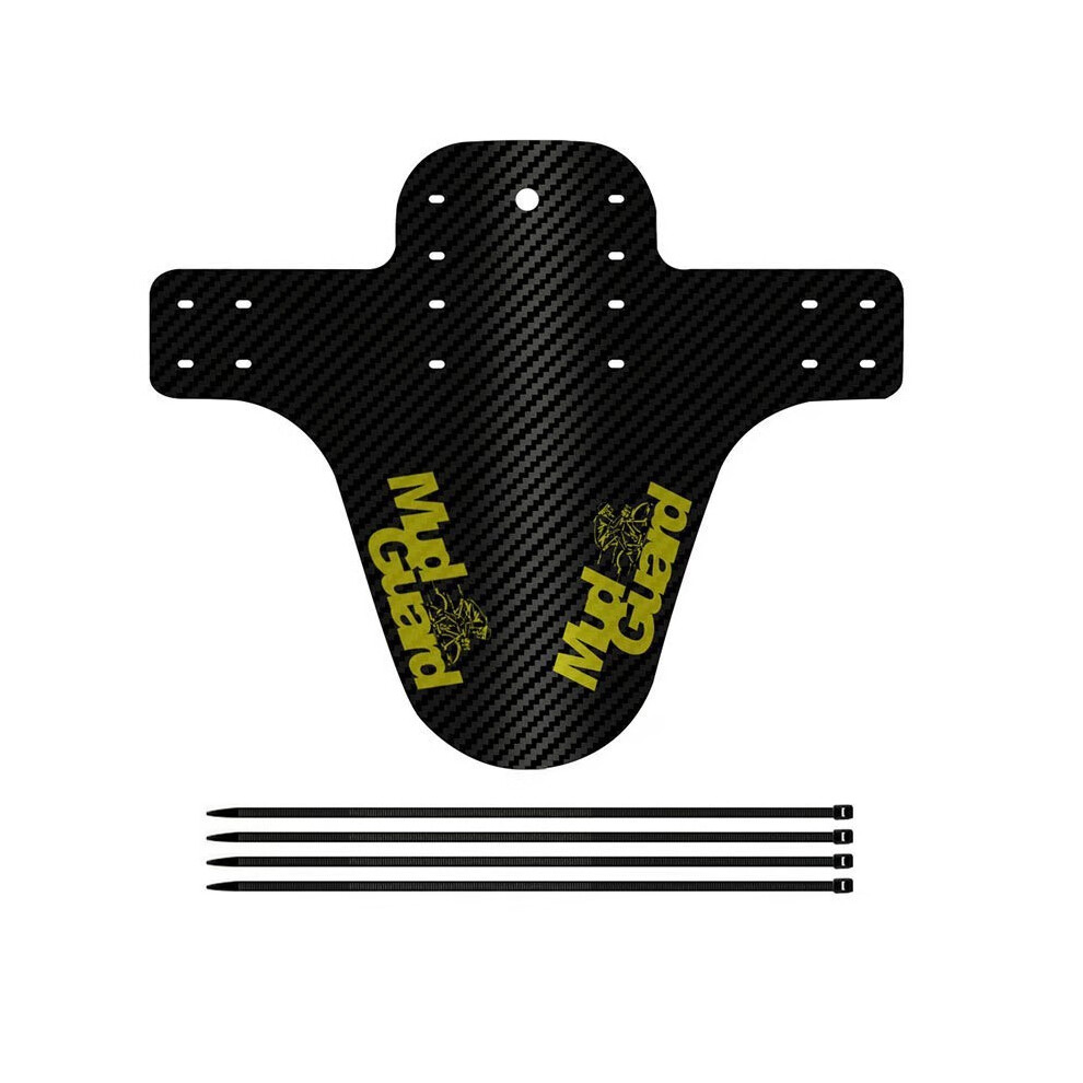 (Motif carbone jaune) Garde-boue de vélo de route portable Garde-boue de vélo de montagne Garde-boue