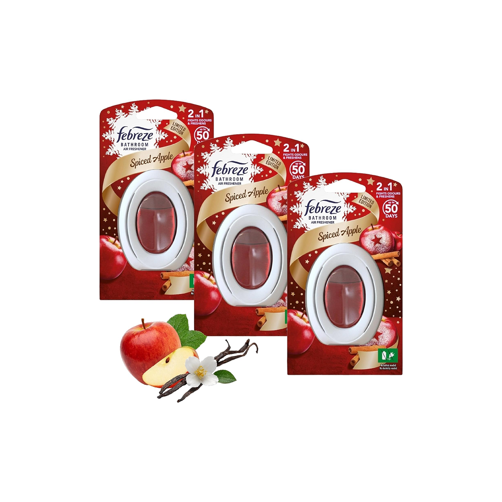 Febreze Spiced Apple Bathroom Stand Up Air Freshener 3 x 8ml Bulk Buy