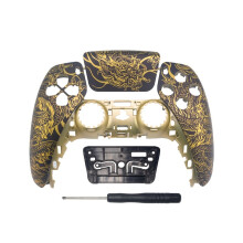 Coque avant en plastique ABS avec pavé tactile pour manette PS5, motif dragon personnalisé