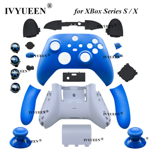 Shock Blue Shell - Switch Case Shell Xbox Series S / X Controller Schienen Panels Faceplate Cover LB 2