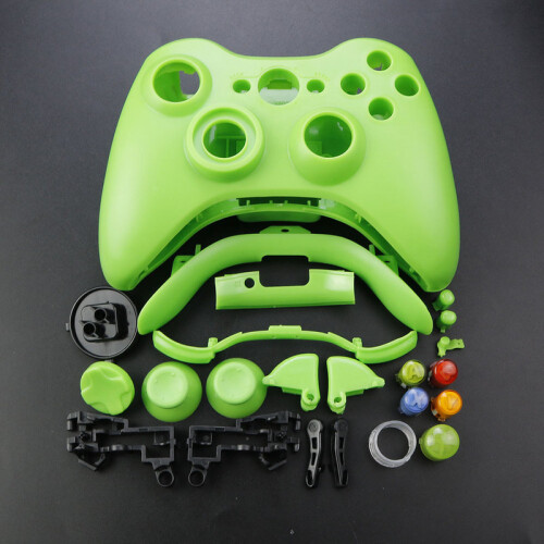 Grün - Für XBOX 360 Wireless Controller, Kompletthülle, Gamecontroller-Hülle, Shell-Abdeckung mit Tasten-Kits