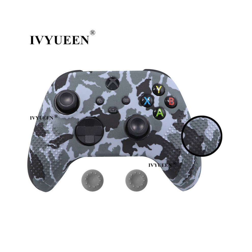 Étui de protection antidérapant à motif camouflage gris pour manette Xbox Series X S Core XSS