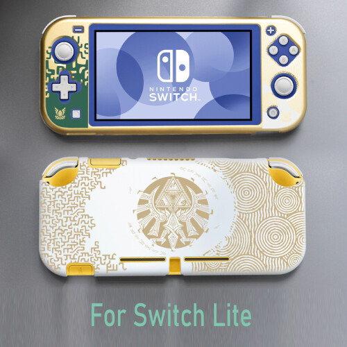 Switch Lite - Carcasa rígida de cristal frontal y trasera con protección completa para Nintendo Switch Oled/Lite