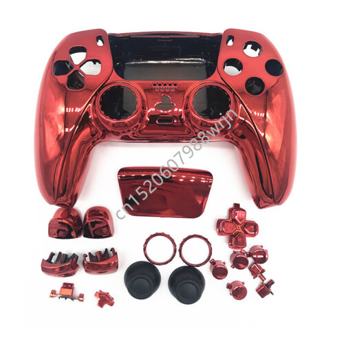 Golden-Für Sony Playstation 5 PS5 Controller Gamepad Custom Chrom Überzogene Fall Harte Shell Abdeckung 2