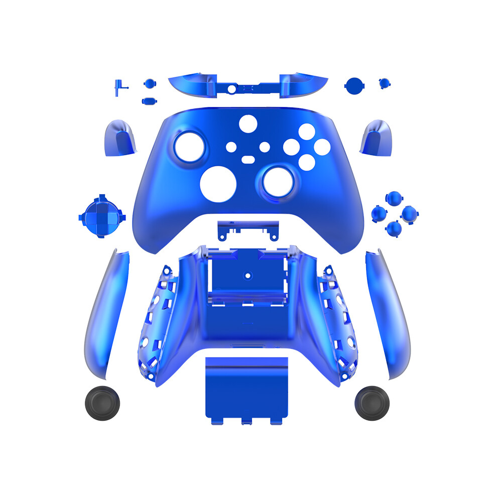 Coque de protection avant et arrière de remplacement Blue-DATA FROG pour manette Xbox Series S