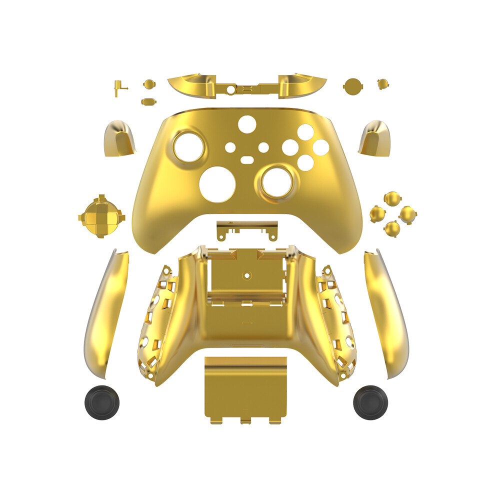 Coque de protection avant et arrière de rechange jaune DATA FROG pour manette Xbox Series S