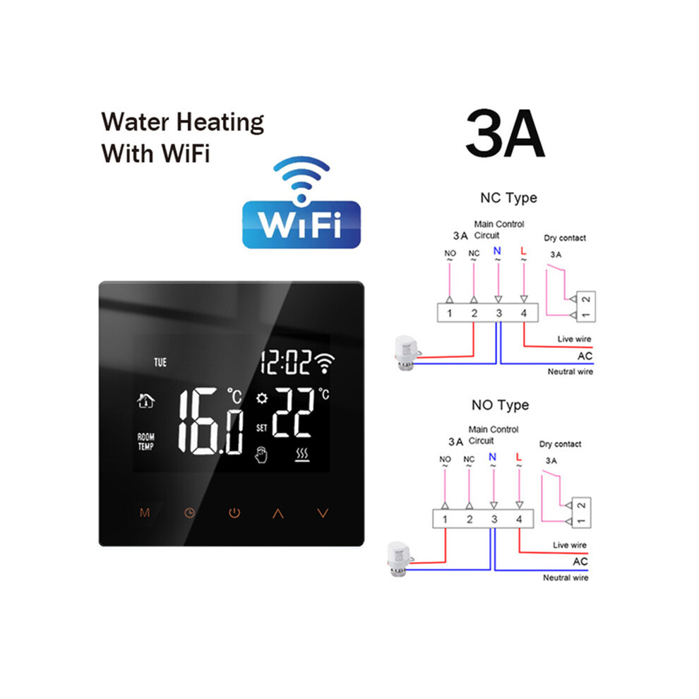 (WIFI-ME81W) Thermostat intelligent WiFi Tuya Chauffage au sol électrique TRV Eau gaz Chaudière température