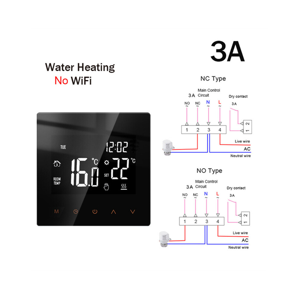 (ME81W) Thermostat intelligent WiFi Tuya Chauffage au sol électrique TRV Eau gaz Chaudière température