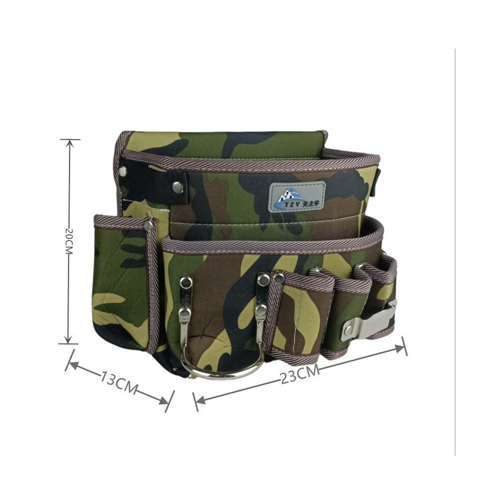 (Camo) NOUVEAU sac à outils en tissu Oxford sac banane électricien multi-usages sacs à outils support
