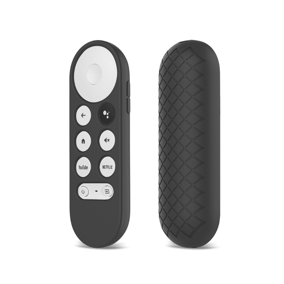(4)2021 Housse de télécommande en silicone pour Chromecast et Google TV Voice Remote Étui antichute