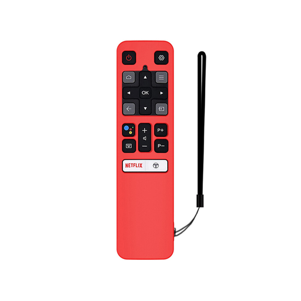 (1 pièce rouge) Coque en silicone pour télécommande portable TCL RC802V FMR1 FNR1 65P8S 55EP680