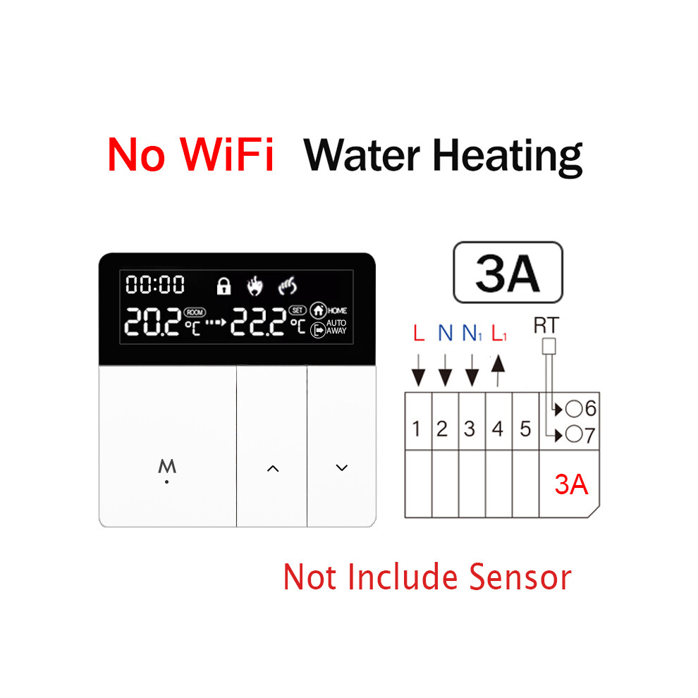 (W-GA) Thermostat intelligent Tuya Wifi Chauffage au sol électrique Trv Eau Chaudière à gaz Température