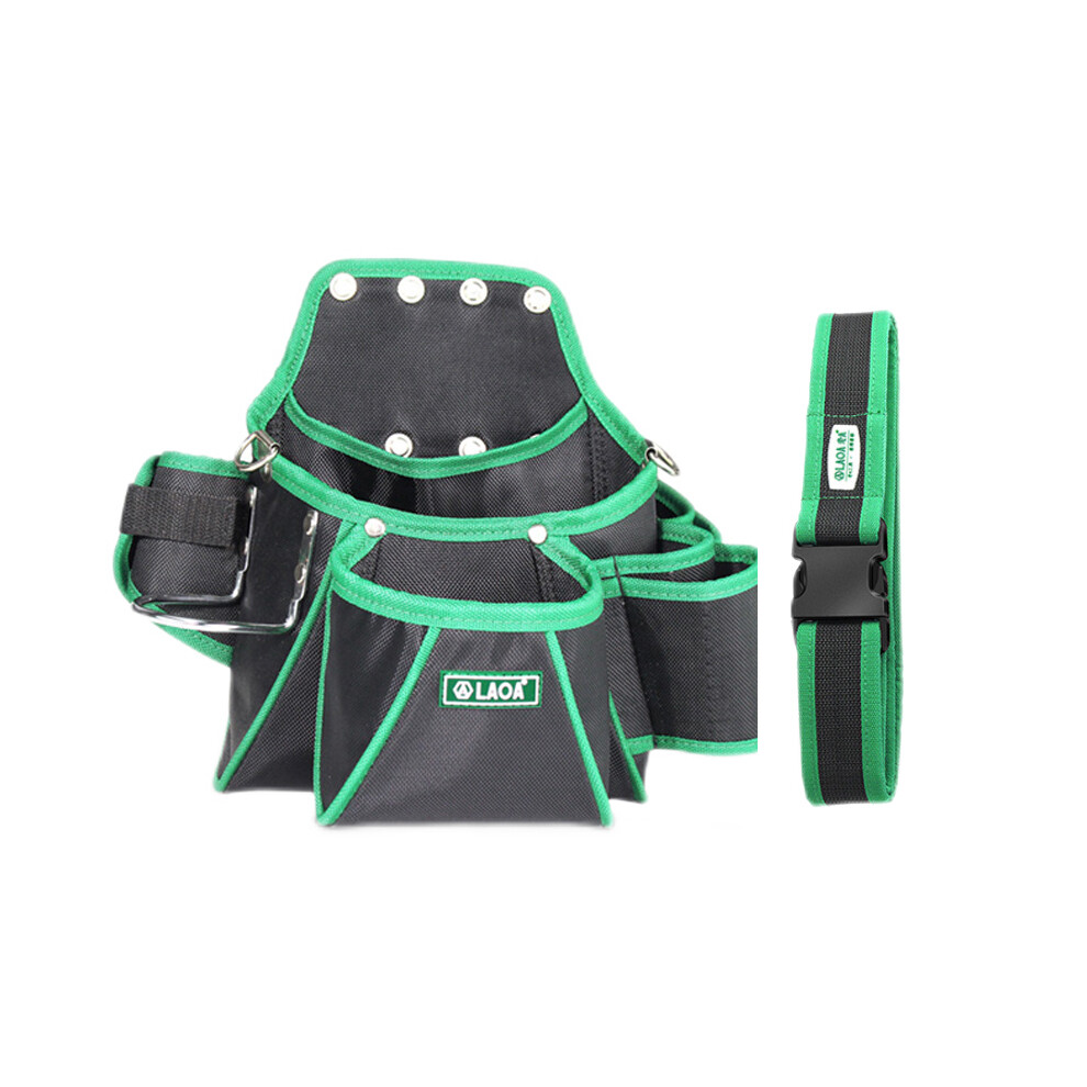 (avec ceinture)LAOA Sac à outils de travail du bois de grande capacité avec pochettes à outils Ceinture