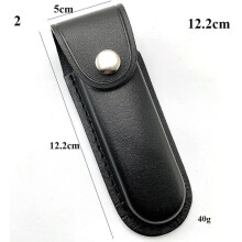 (2) Funda para cuchillo plegable marrón, herramienta, linterna, bolsas de herramientas, hebilla de cinturón, clip