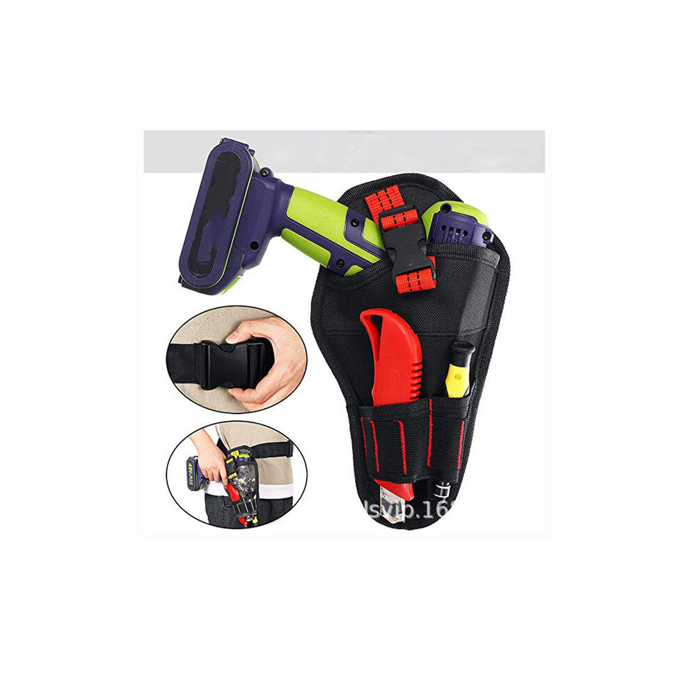 (Rouge) Mallette de forage robuste et portable Sac à outils d'électricien Mandrin de perceuse Sacs à
