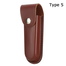 (5) Estuche para linterna marrón de alta calidad, bolsa para herramientas de transporte para acampar al aire libre,