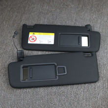 (Black Pair) Match Black FrontVehicle Sun Visor Panel With Vanity Mirror For Vw Golf 7 Sportsvan Jetta