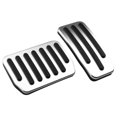 Cubiertas De Pedal De Freno De Aluminio Para Tesla Model 3 Y Model Y - Acabado Plateado, Estilo Performance