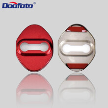 (Estilo 1 Rojo) 4 piezas de cubierta de cerradura de puerta interior de vehículo, accesorios de decoración, diseño