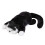 (Black) Electric Pet Cat Plush Toy With Meowing And Rolling Function Doll Stuffed Gift 1