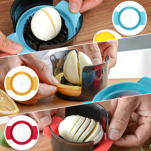 Egg Slicer 3 In 1 Egg Cutter Multi-Function Half Egg Cutter For Eggs Hams Strawberry Banana Fruit Garnish Slicer 1