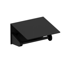 Cosmic Kubic Toilet Holder | With Cover | Black | 14x9x13 cm