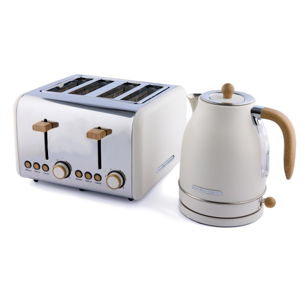 Hamilton Beach Unisex Cream Scandi Jug Kettle & Toaster Set - Hb1702mcst - Image 4