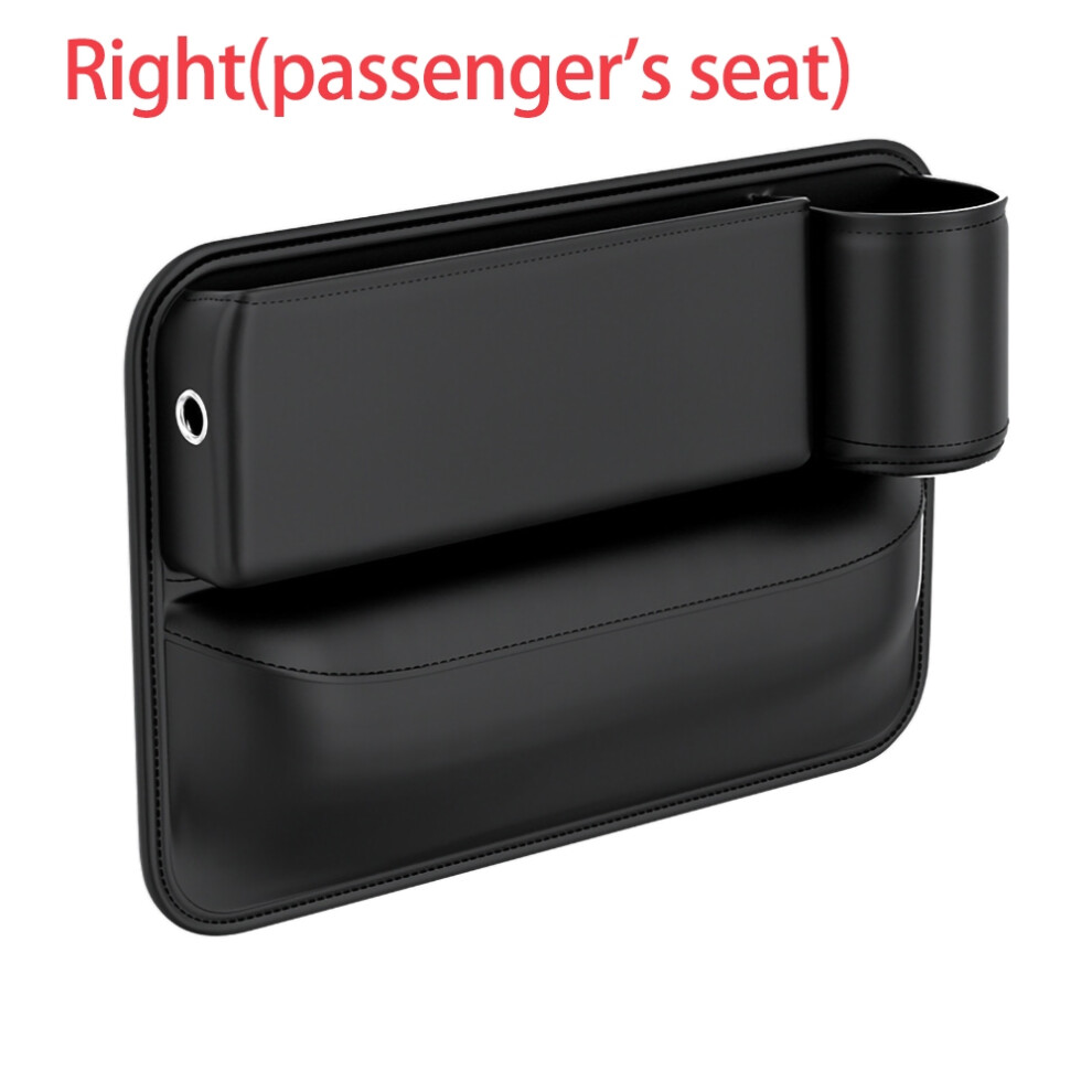 (Position copilote) Sac de rangement pour sièges en cuir PU pour console latérale de voiture