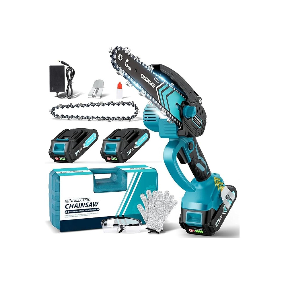 8000mAh Mini Chainsaw Cordless 6 Inch, 2025 Compatible Makita Chainsaw