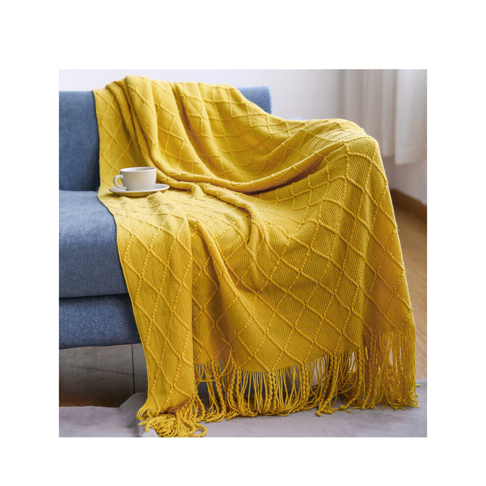 50"x90",Soft Cozy Knit Blanket with Tassel, Lightweight Decorative Blankets and Throws, Farmhouse Warm Woven Blanket for Men and Women-image-OPC-PH98JR2-NEW
