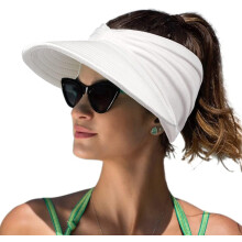 Sun Hat Women Sun Beach Visor Cap UV Protection with Wide Brim for Sports Beach Golf Hiking