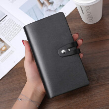 Credit Card Holder Leather Business Card Holder with 96 Card Slots to Manage Your Different Cards and Documents and Prevent Loss or Damage(Black)