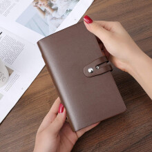 Credit Card Holder Leather Business Card Holder with 96 Card Slots to Manage Your Different Cards and Documents and Prevent Loss or Damage(Brownk)