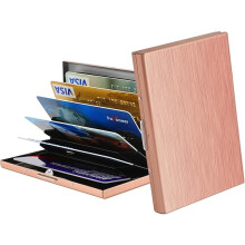 Credit Card Holder, Unisex Metal Card Wallet Slim ID Card Holder RFID Shield Protective Case Money Clip Business Card Case Stainless Steel