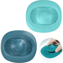 2 Pieces Silicone Kitchen Sink Stopper Universal 2 in 1 Hair Catcher Shower Mouth Sink Drain Kitchen Sink Shower Anti Odor Bath Stopper Drain Sink