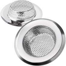 Kitchen Sink Strainer Stainless Steel Drain Strainer Durable Anti-Clog Sink Drains Strainer Ideal for Home Sinks Kitchen Bath Wash Basin,µ9cm2Pcs