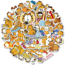 50PCS Cute Garfield Stickers,Cartoon Anime Kids Stickers for Water Bottles Laptop Scrapbooking Garfield Birthday Party Decorations