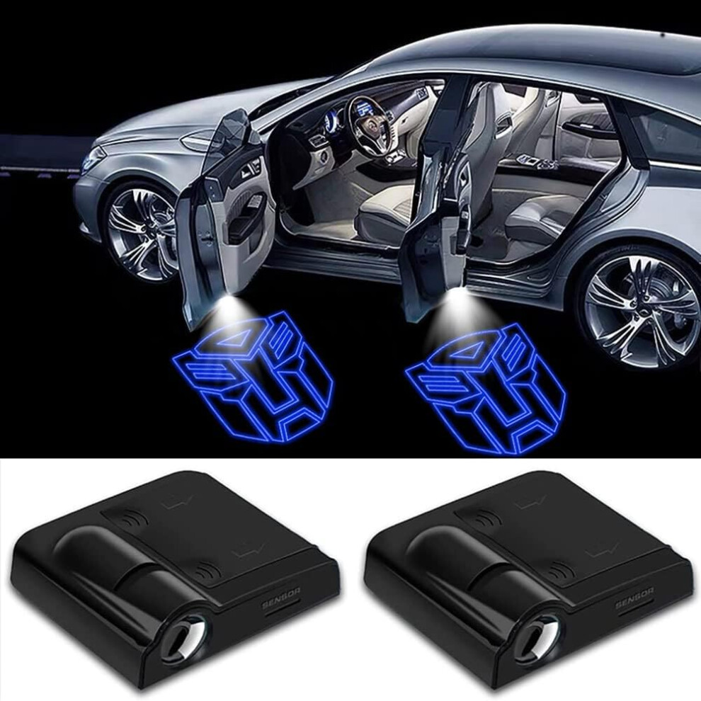 2Pcs For Transformers Autobots Car Door Lights Logo Projector Led Wireless Car Door Shadow Lights Welcome Courtesy Lights For All Jingan 7770198203233