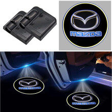 2Pcs for Mazda Wireless Car Door Logo Light LED HD Welcome Courtesy Ghost Shadow Projector Lamp Fit for Mazda Cars