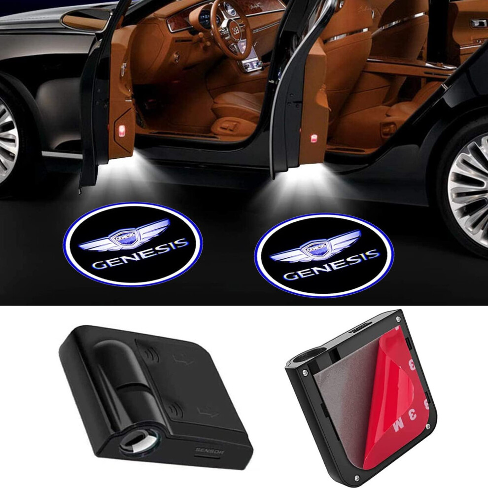 2Pcs Universal For Wireless Car Door Logo Led Hd Welcome Courtesy Ghost Shadow Projector Lamp Compatible With Genesis Most Models Light 7770198204070