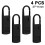 4 Pcs Zipper Pulls Tab Replacement Luggage Zipper Pull Extension Backpack Zippers Tags Handle Mend Fixer Repair For Suitcase-Black 2