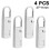 4 Pcs Zipper Pulls Tab Replacement Luggage Zipper Pull Extension Backpack Zippers Tags Handle Mend Fixer Repair For Suitcase-Silver 1