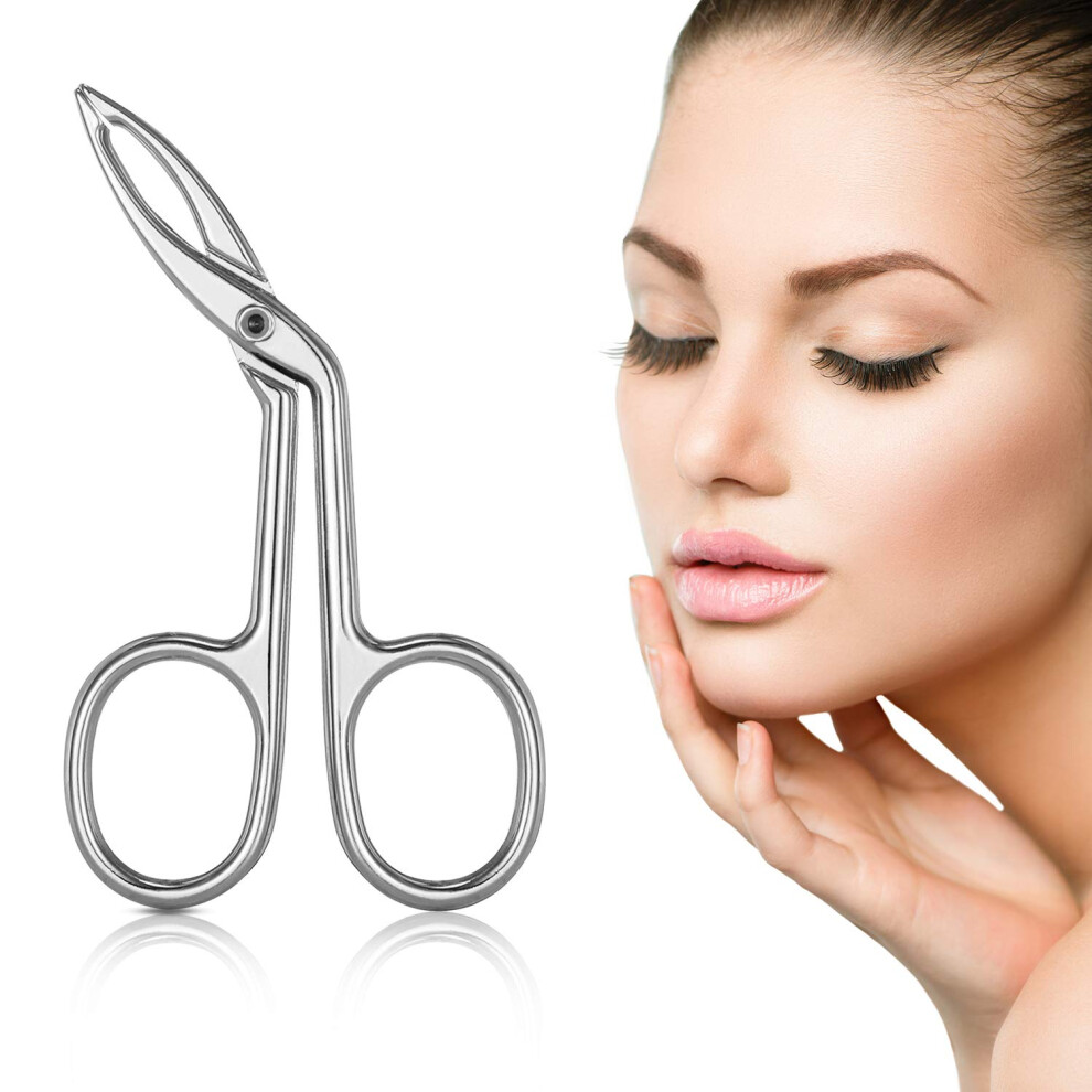 Tianfu Black 3 Packs Eyebrow Tweezers, Scissors Handle Shaped Eyebrow Straight Tip Tweezers Clip, Flat Tip Tweezers Hair Plucker