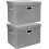 Pack Large Storage Box with Lid and Handle, Foldable Cube Storage Boxes Washable 1