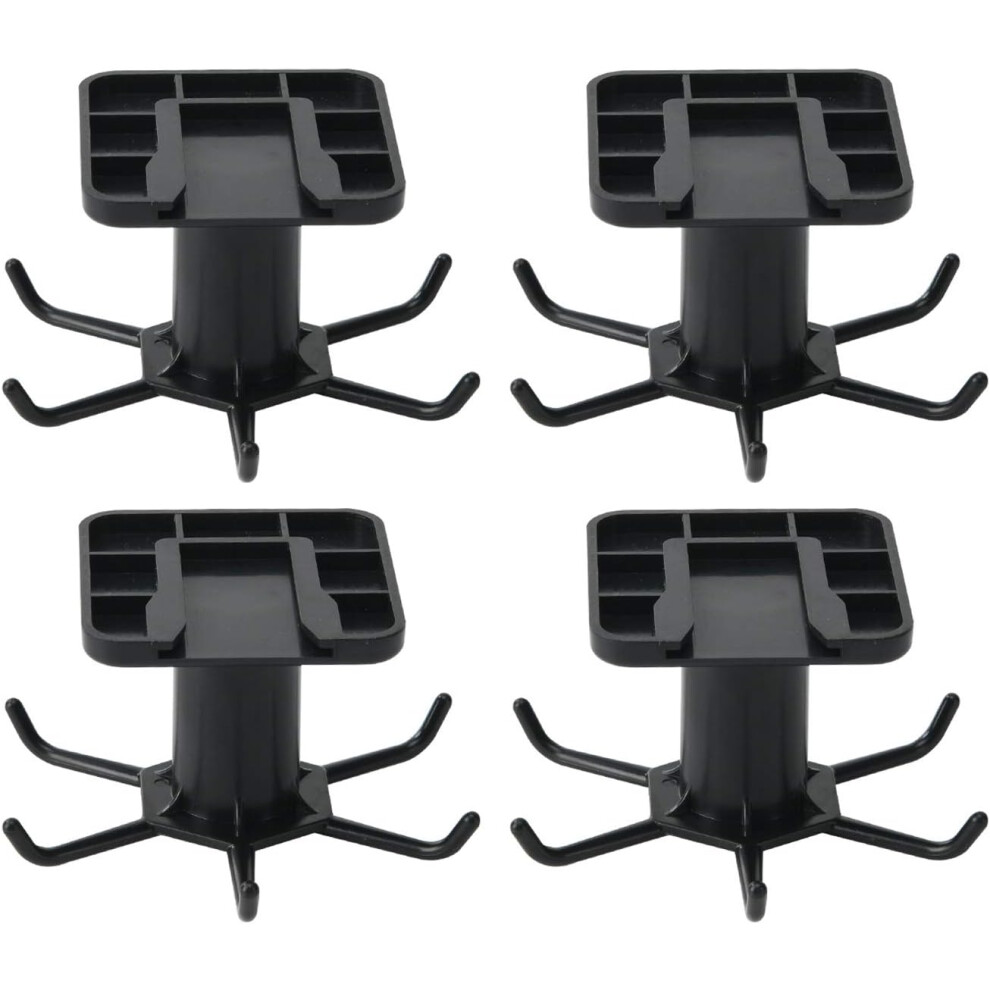 4 under-cabinet hooks, 360Â¡Ã£ swivel kitchen utensil hooks, nail-free adhesive kitchen utensil hooks-image-OPC-PH98N9F-NEW