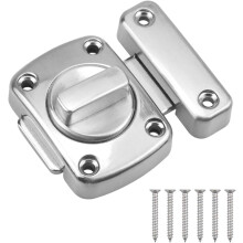 Door Latch Small Latches Security Door Latch Zinc Alloy Latch for Door Bathroom Bedroom Toilet with 6 Screws